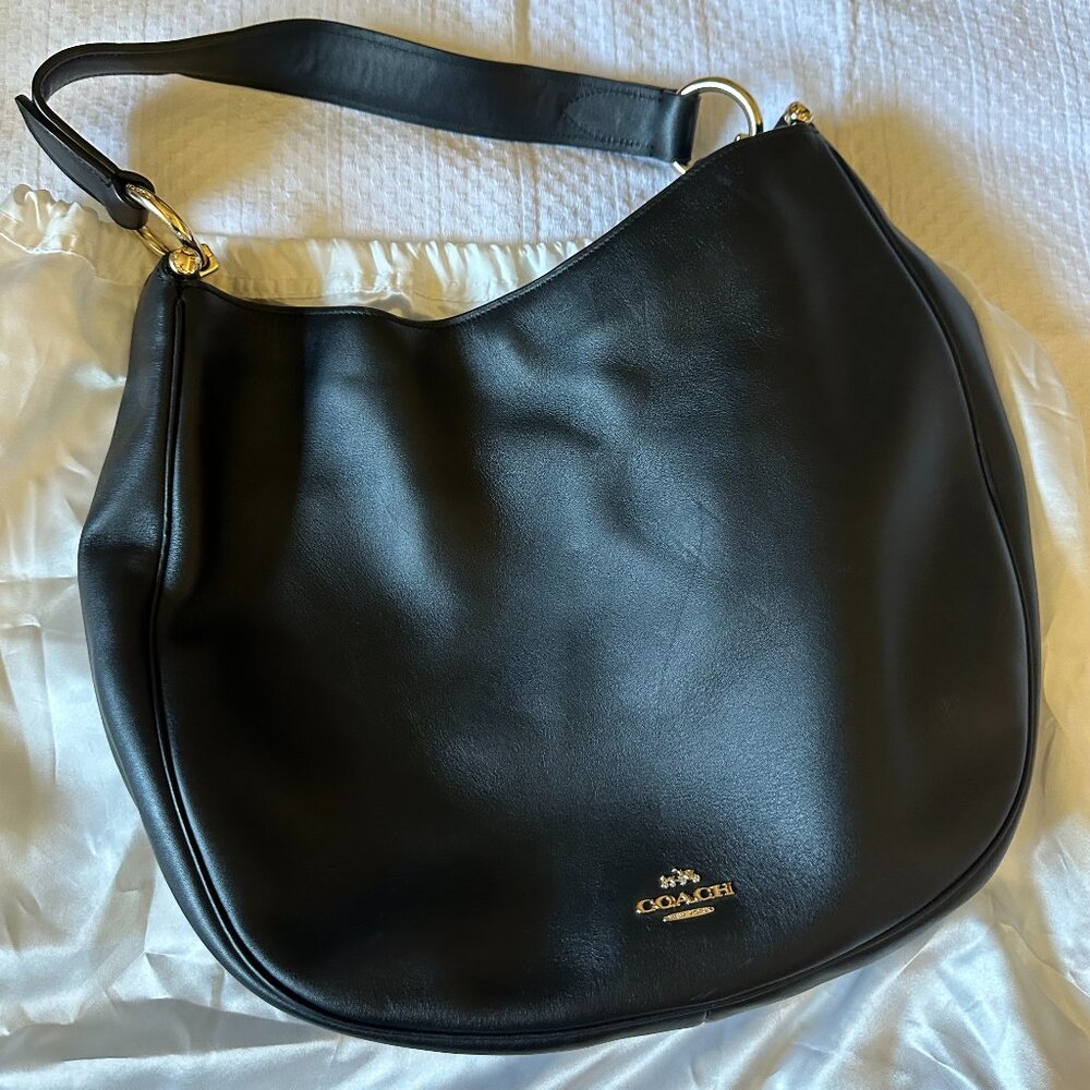 Coach Black Leather Hobo with dustbag
